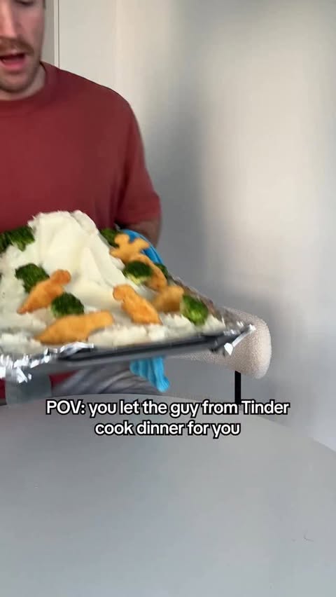 Instagram post by @bryanbaker_ for Tinder. Caption reads: Find me on @tinder if you want me to cook my....