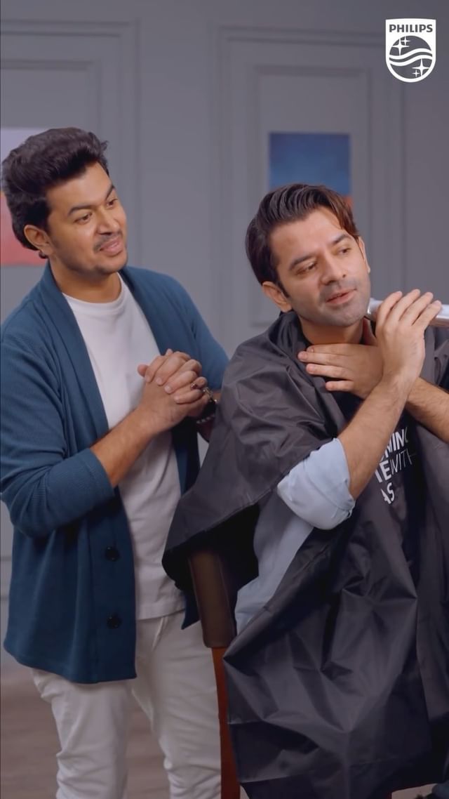 Instagram post by @barunsobti_says for Philips News. Caption reads: Experience a grooming revolution with the Philips....