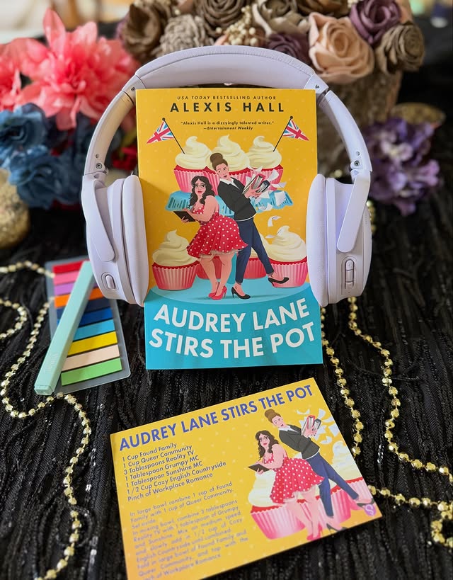 Instagram post by @jacklynsbooknook for Casablanca Books. Caption reads: 🎧Audrey Lane Stirs the Pot by Alexis Hall....