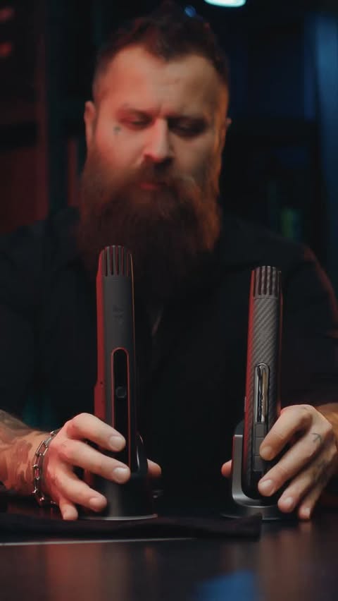 Instagram post by @pavel_ladziak for The Beard Struggle. Caption reads: Old vs New Pavel checking out the Carbon X Pro....