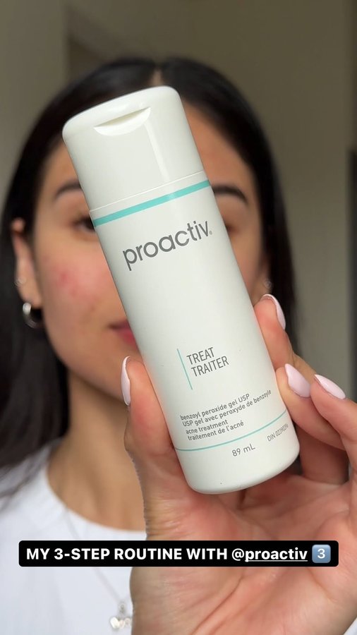 Instagram post by @kiarabasa for Proactiv. Caption reads: Will forever be a simple skincare routine girly....