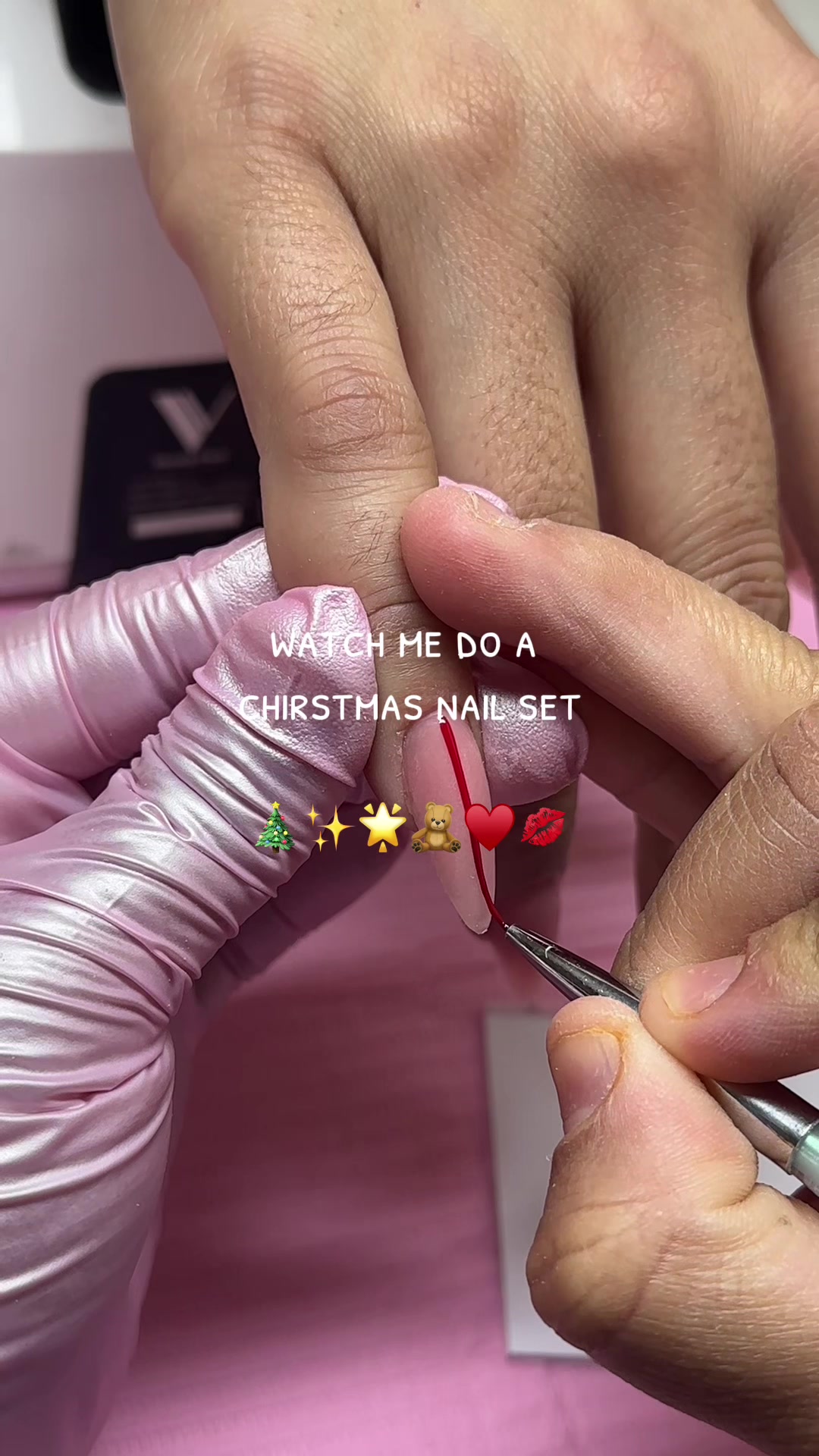 TikTok post by @nailsssbynancy for VBeautyPure. Caption reads: [...] my fav doing this 🥹🫶 • @vbeautypure gel....