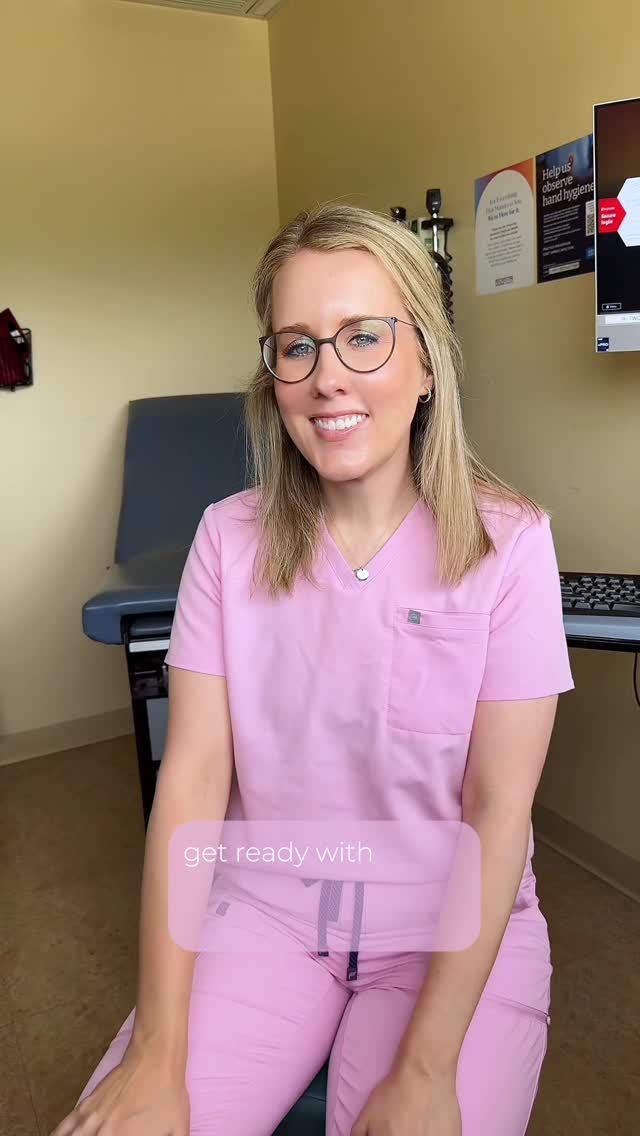 Instagram post by @pagingdrfran for Fabletics. Caption reads: living up to all my obgyn stereotypes in my....