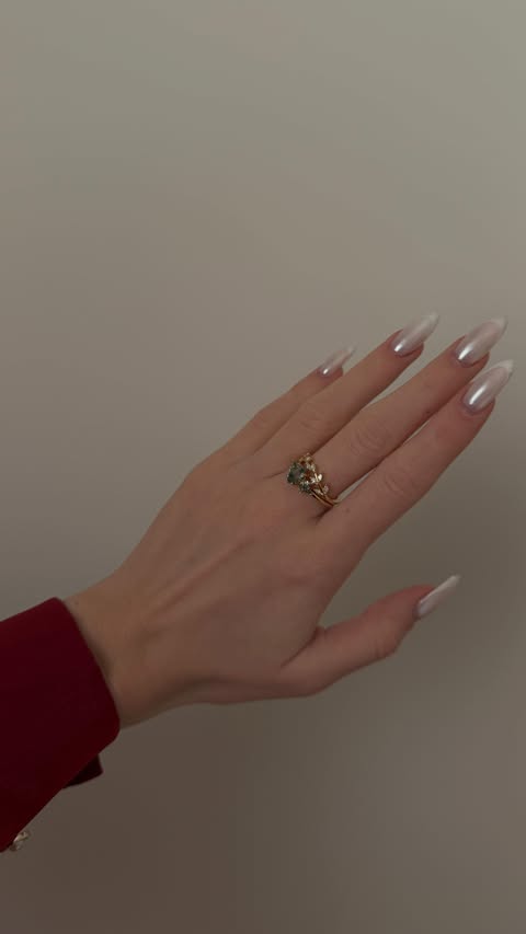 Instagram post by @ketabaia__ for Mollyjewelryus. Caption reads: [...] love the Moss Agate rings from....