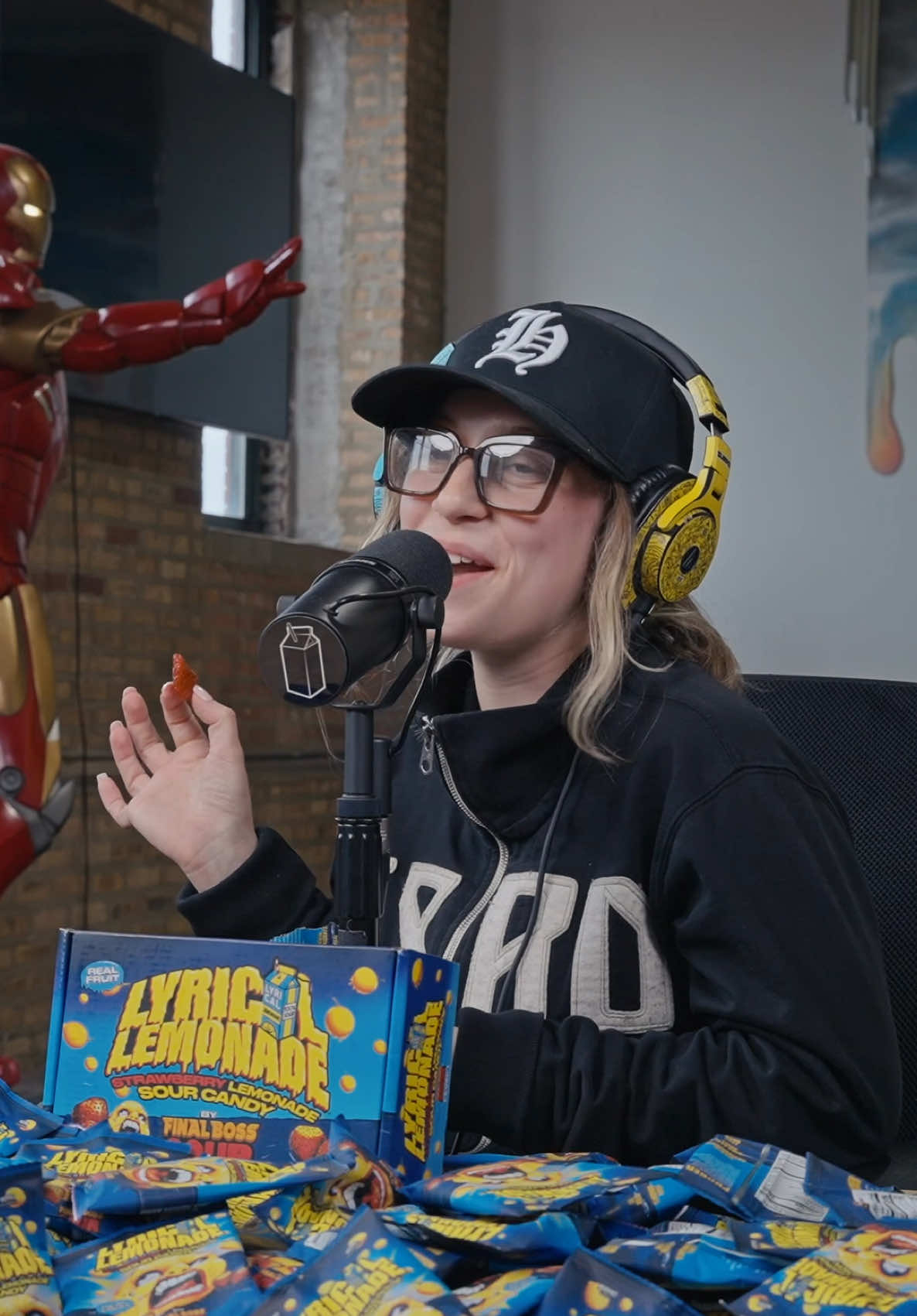 TikTok post by @lyricalemonade for Final Boss Sour. Caption reads: have your tried our new sour strawberry lemonade....