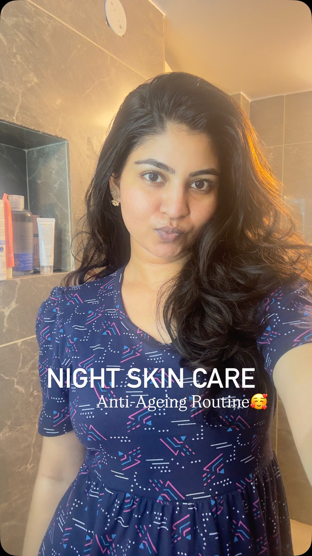 Instagram post by @moni_loveforfashion for Reequil. Caption reads: My simple Anti Ageing skincare routine....