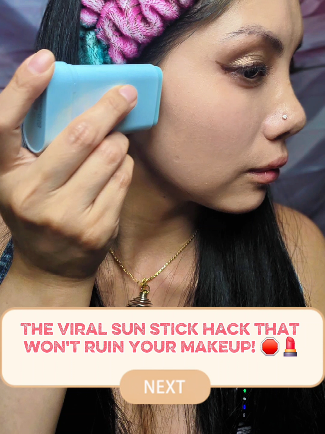 TikTok post by an influencer for TOCOBO. Caption reads: [...] your skin and makeup! 🛑 The TOCOBO SPF Duo....