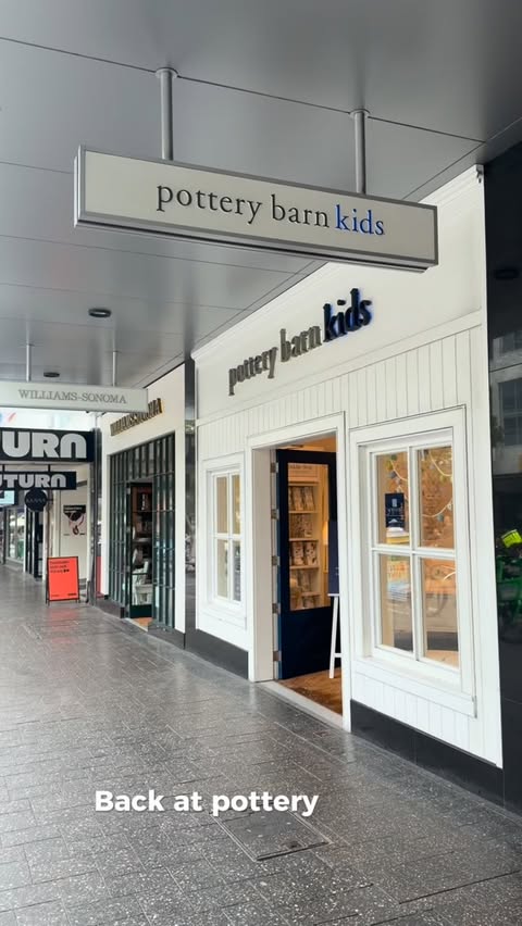 Instagram post by @lisagraziano__ for Pottery Barn Kids. Caption reads: New arrivals at PB @potterybarnkids the mosttttt....