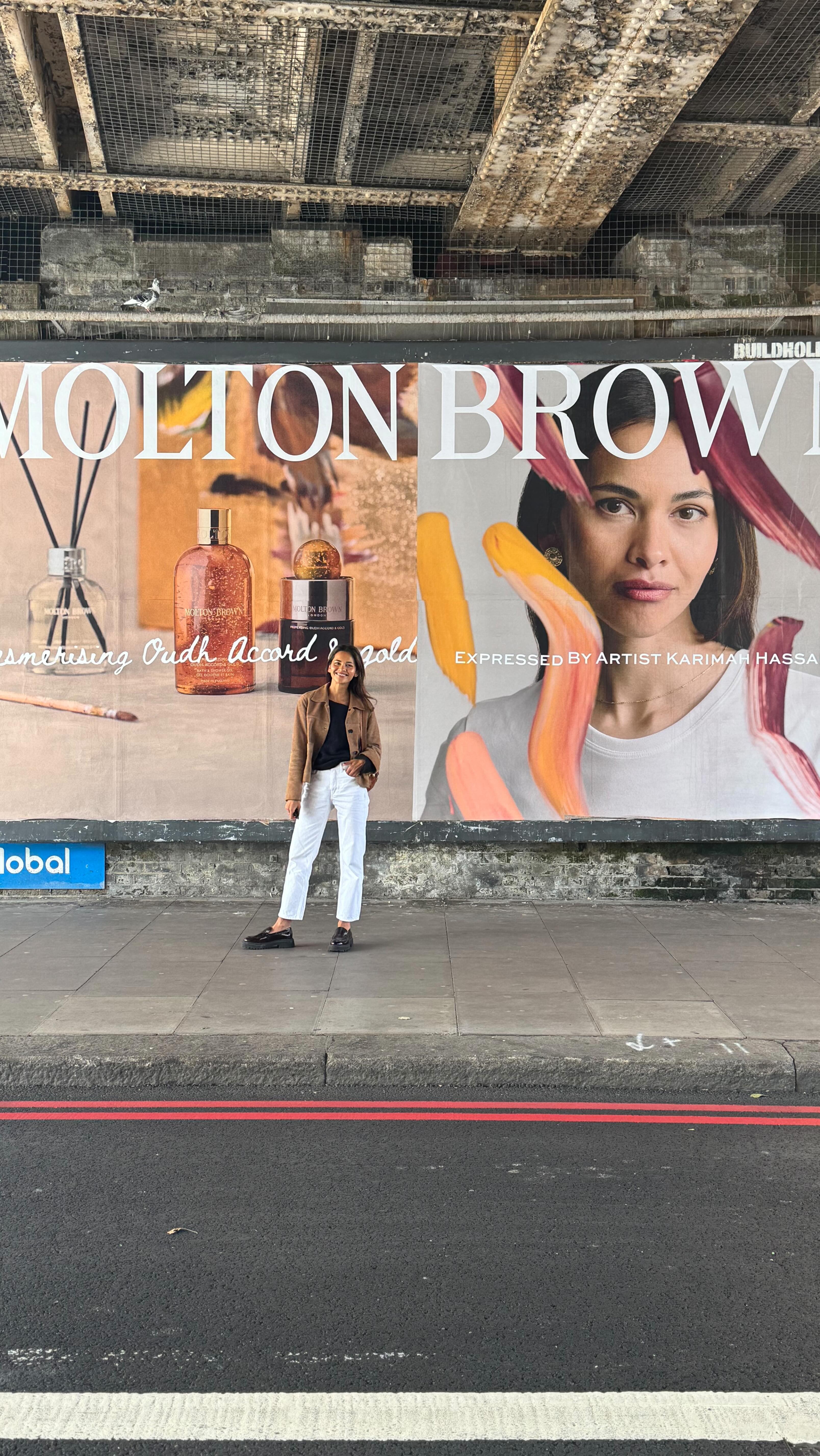 Instagram post by @karimah.hassan for Molton Brown. Caption reads: “I wrote a love letter to London, and Molton Brown....
