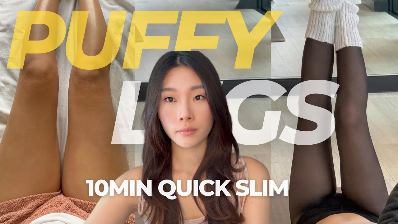 YouTube post by @GloriaSong for Groove Life. Caption reads: 10 Min Puffy Legs Fix – Slim & Tone Legs Fast.
