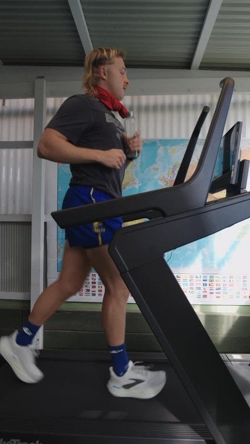 Instagram post by @lambrosarmy for NordicTrack. Caption reads: Treadmill half marathon🚀

At 6:31am this morning....