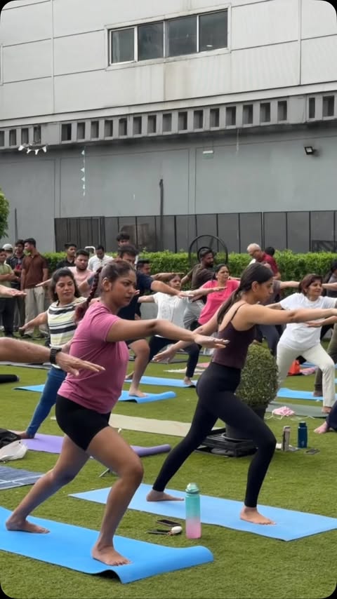 Instagram post by @rukna.manahai for moha: Nature’s Perfect Formula. Caption reads: This is how we celebrated International Yoga Day!....