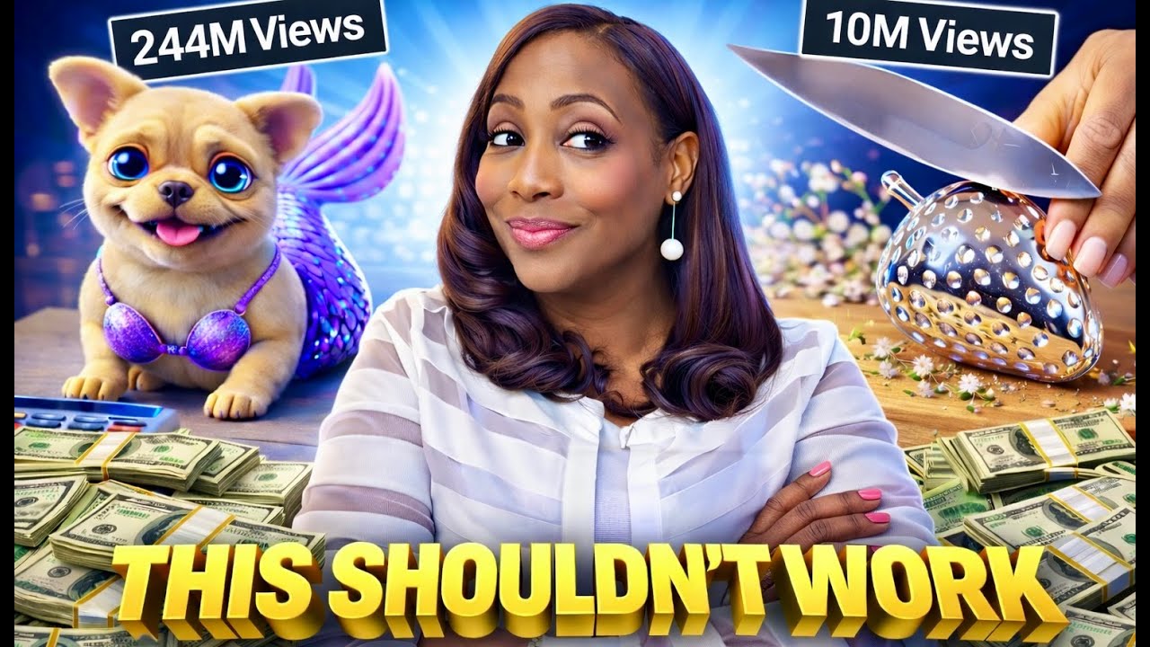 YouTube post by @RockstarAcademy for Invideo Creators. Caption reads: AI Slop Videos Are Making Beginners MILLIONS....