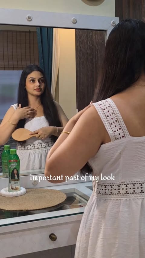 Instagram post by @riya_adhikari_mua for Nihar Naturals. Caption reads: My hairstyle is the most important part of my look....