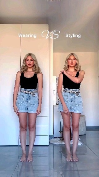 Instagram post by @fashwind for Promod. Caption reads: Wearing VS Styling 🤯 (save this for inspo) 

❤️....