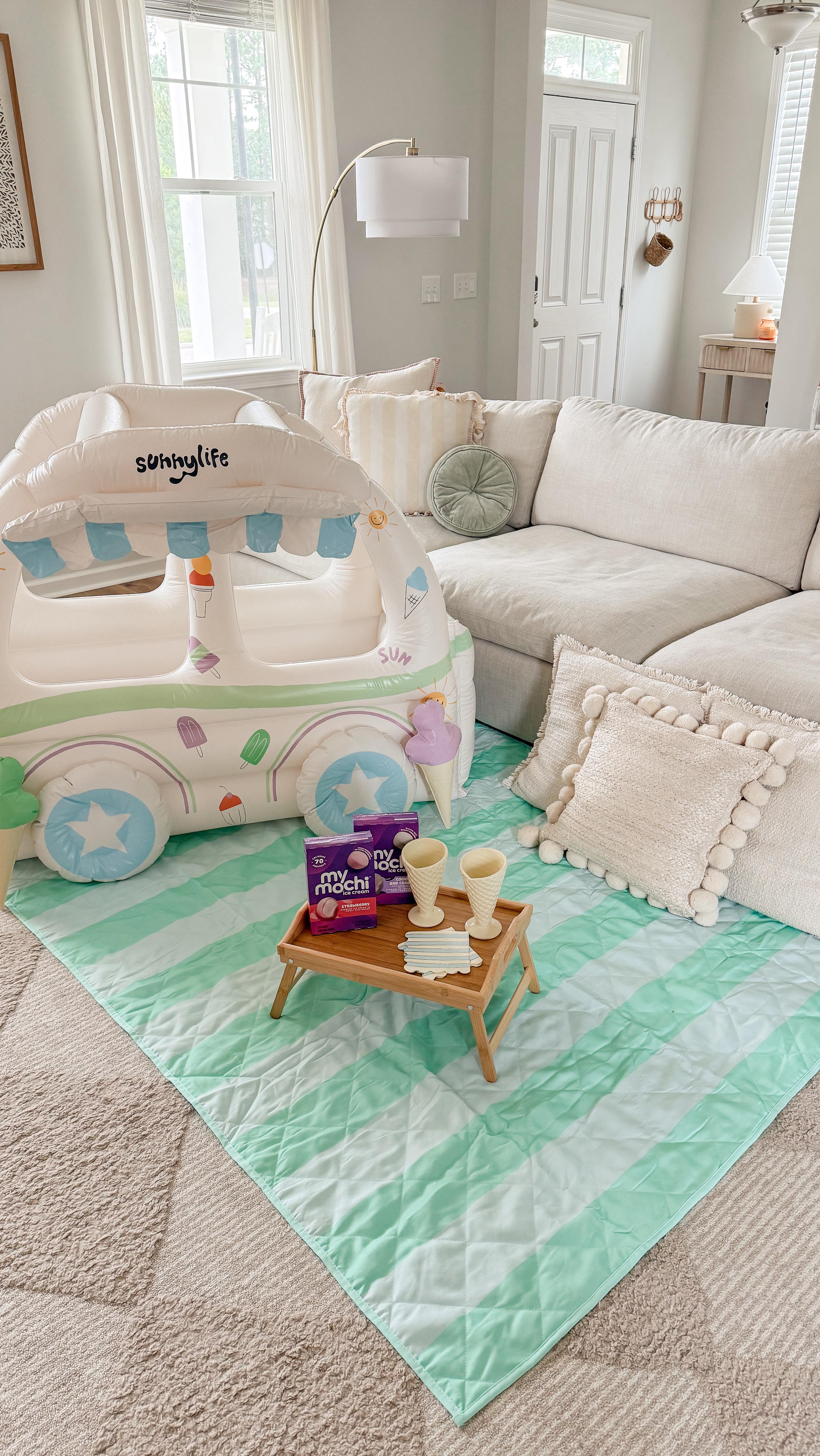 Instagram post by @karinaalyza for My/Mochi. Caption reads: #sponsored Grabbing our favorite sweet treat....