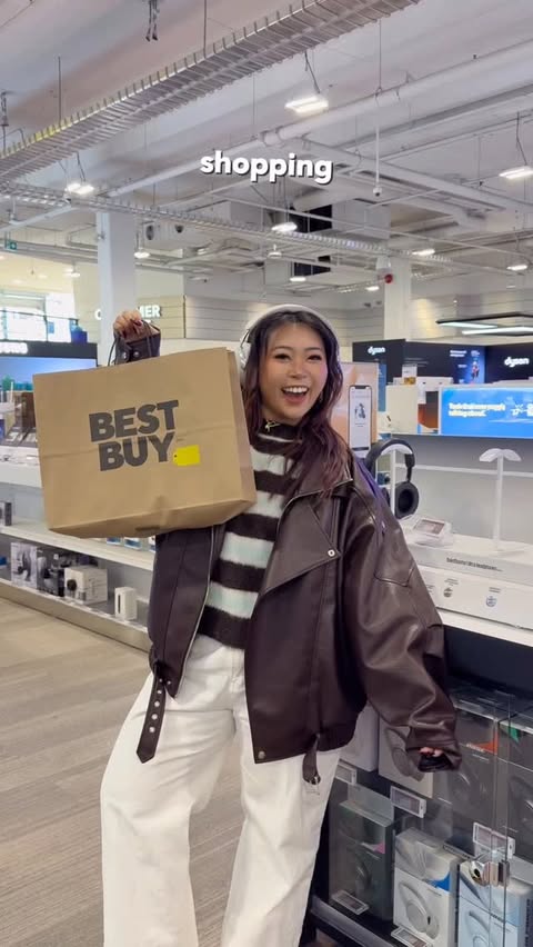 Instagram post by @charmynchan for Best Buy. Caption reads: [...] realizing I definitely have a type 🎧....