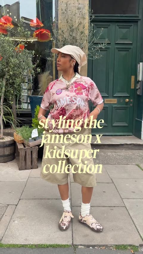 Instagram post by @jessylaw for Jameson Irish Whiskey. Caption reads: collecting jerseys like trophies 🫡 4 looks from....