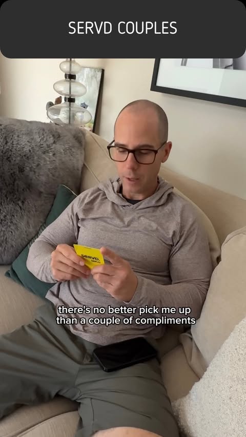 Instagram post by @beckybeesocial for SERVD CARDS. Caption reads: [...] Couples with the link in my bio!....