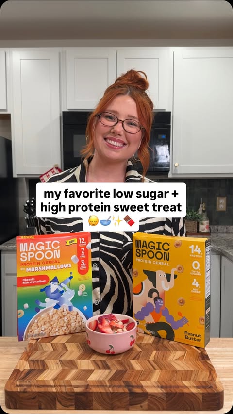 Instagram post by @b1gbimbo for Magic Spoon. Caption reads: [...] healthy nightly sweet treat from....