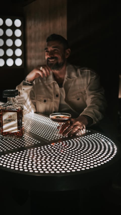 Instagram post by @carlthompson for Disaronno. Caption reads: [...] and the night beginning… that’s my....