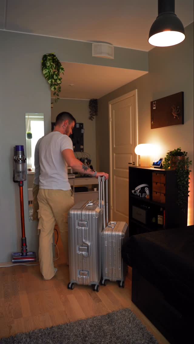 Instagram post by @brian.qk for Mvst Select. Caption reads: The Treva Aluminum Suitcases by @mvstselect....