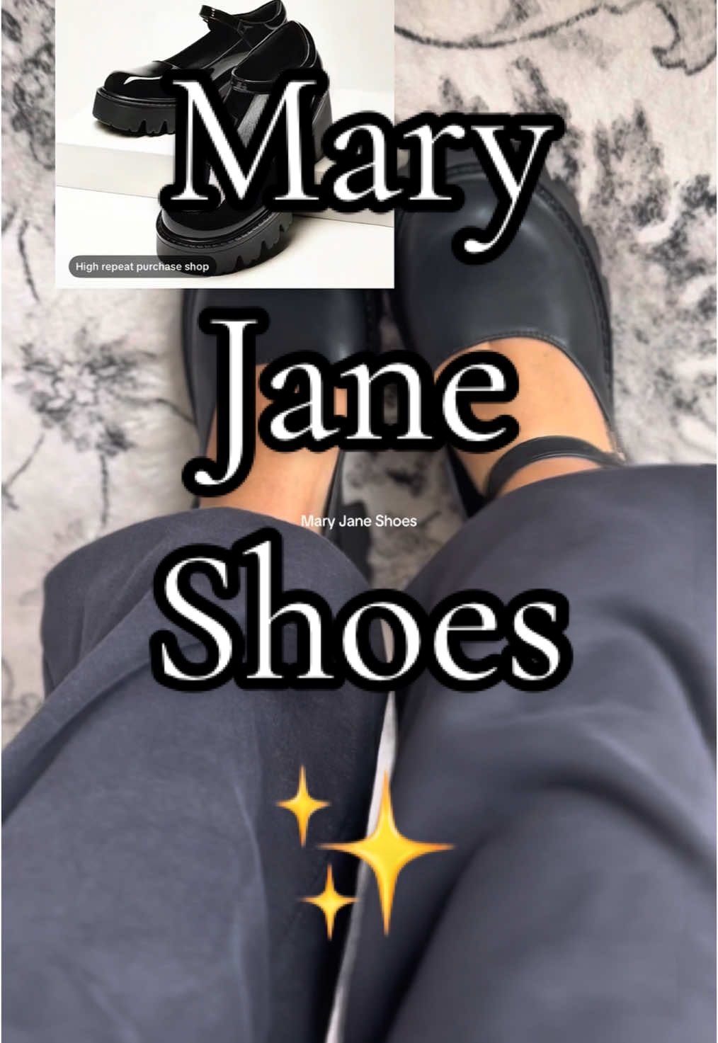 TikTok post by @kalilashops for Dream Pairs. Caption reads: Replying to @Little Miss C ✨💫 Mary Jane shoes.....