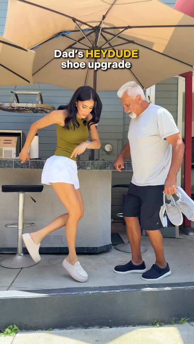 Instagram post by @yvetteg23 for DICK'S Sporting Goods. Caption reads: Retired the dad sandals… and introduced him to....