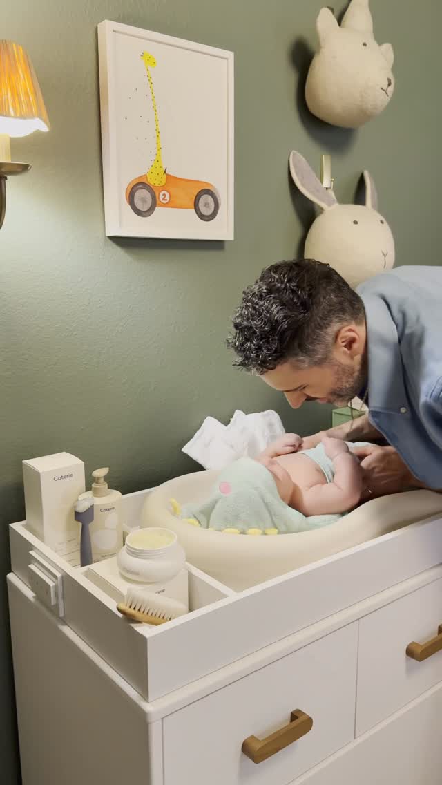 Instagram post by @dannypellegrino for Coterie. Caption reads: 🍀Lucky loves his luxurious @coterie diapers (they....