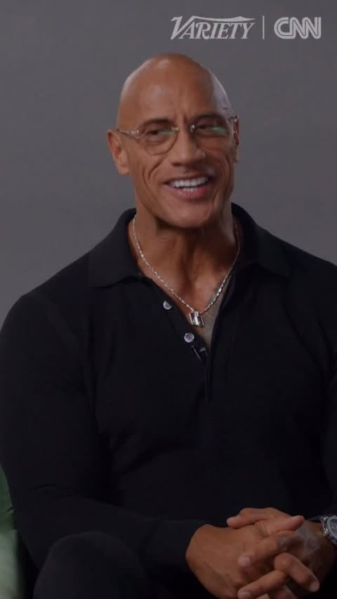 Instagram post by @therock for Variety. Caption reads: Dwayne Johnson lights up reuniting with....