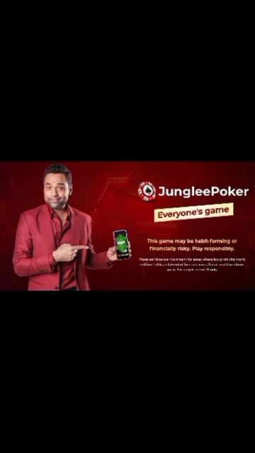 Instagram post by @thisizzrakesh for Junglee Poker. Caption reads: [...] 🔥🎉 Unleash Your Poker Fervor with Junglee....
