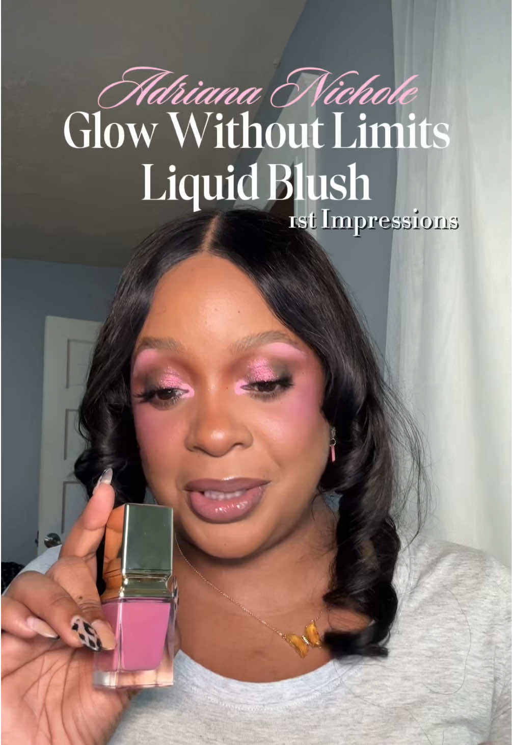 TikTok post by @sephlys11 for Adriana Nichole Cosmetics. Caption reads: First Impressions of the NEW ✨ @Adriana Nichole....