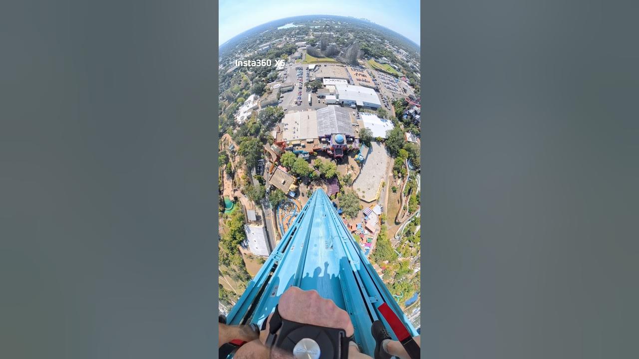 YouTube post by @ColiwoodStudios for Insta360. Caption reads: SCARIEST Ride in the WORLD?! | #shorts.