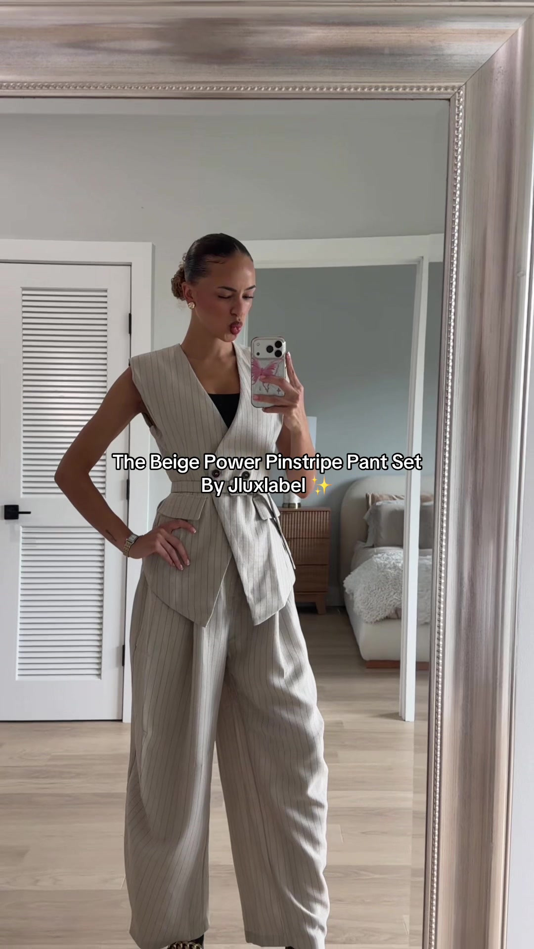 TikTok post by @alyssazarzuela_ for JLUXLABEL. Caption reads: [...] also work appropriate look ✨ @JLUXLABEL....