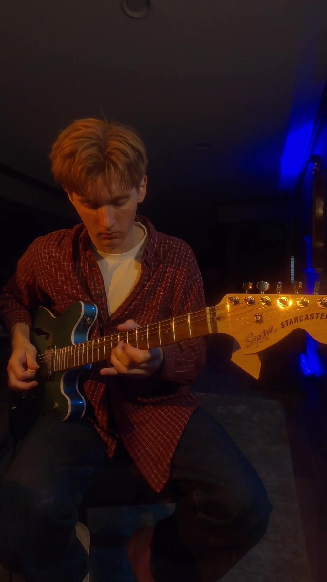 TikTok post by @ryancichon for Fender. Caption reads: Thank you @Fender !! #fender #starcaster #squier....