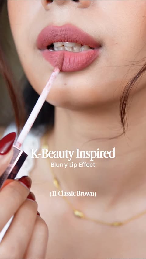 Instagram post by @anurika_das for Blue Heaven Cosmetics. Caption reads: Blurry Lips For Less ✨🤍 

#blurrylip #blurring....