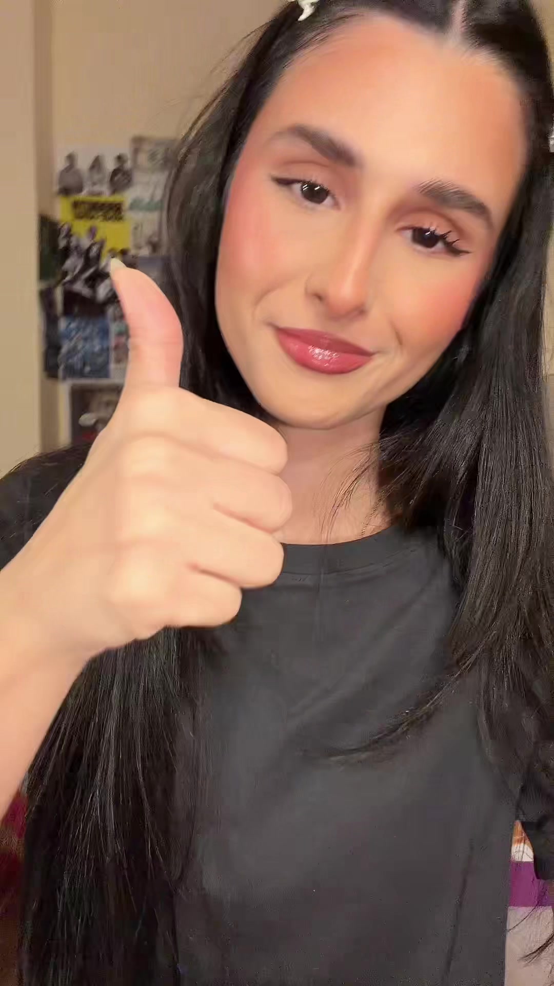 TikTok post by @rama.altaweel for Maybelline Arabia. Caption reads: [...] Makeup @NYX Cosmetics Arabia @Maybelline....