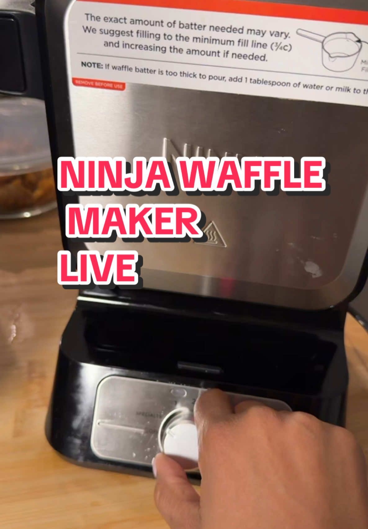 TikTok post by @roxtalksshow for Ninja Kitchen. Caption reads: [...] breakfast and discounts! @Ninja Kitchen....