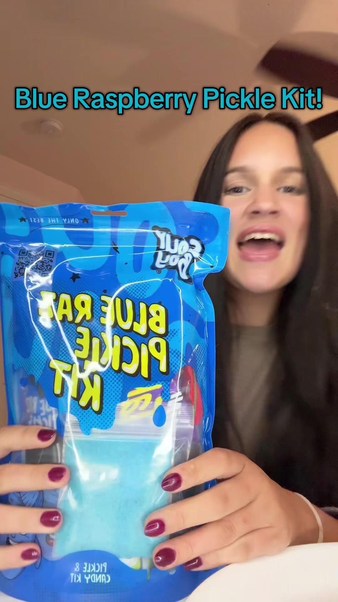 TikTok post by @chloeguerre0 for Sourboy Snacks. Caption reads: i did NOT expect this to taste that good. let this....