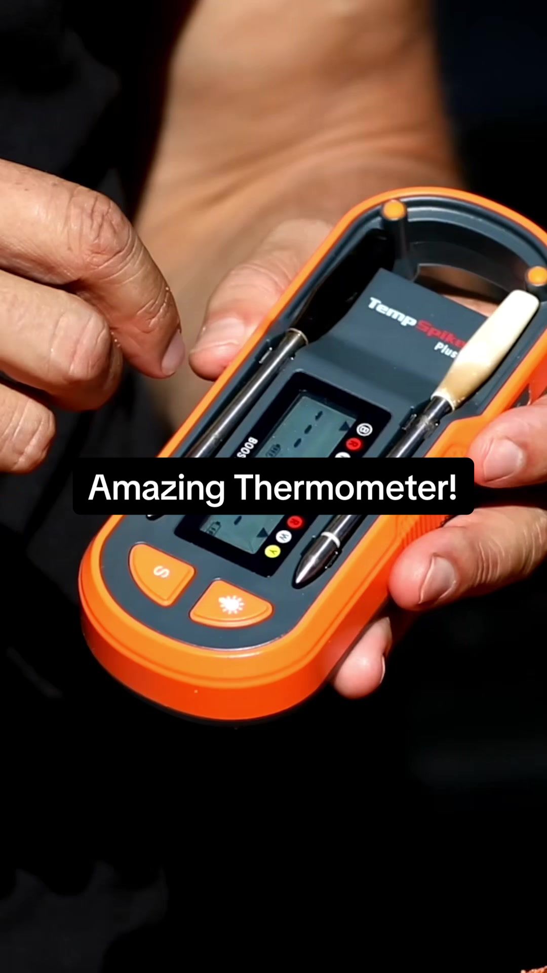 TikTok post by @sweetbabyrayscatering for ThermoPro. Caption reads: @TempSpike by ThermoPro is offering the best deals....