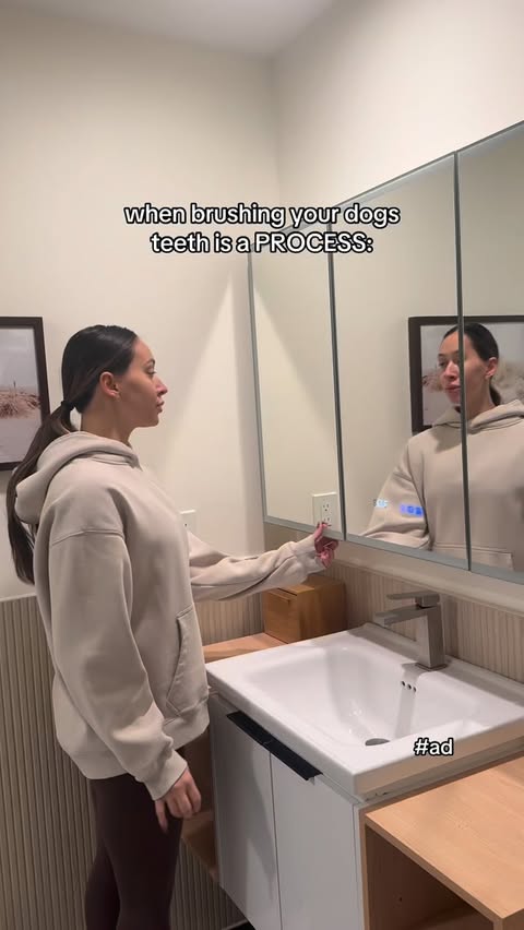 Instagram post by @winstonthefrenchiee_ for Zesty Paws. Caption reads: [...] 🫠🪥
So why not make it easier with....