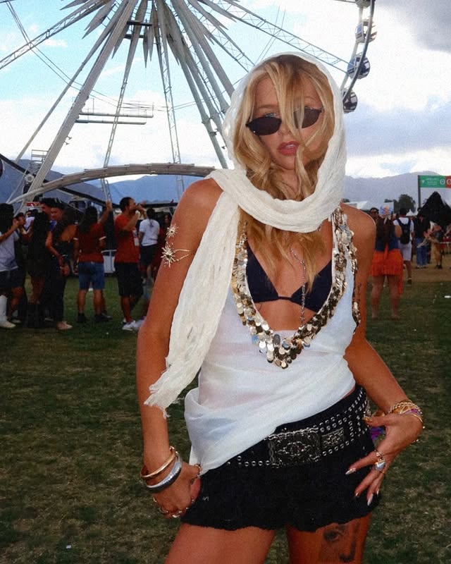Instagram post by @dayna for Miss Me. Caption reads: Coachella I know your going to miss me @missme....