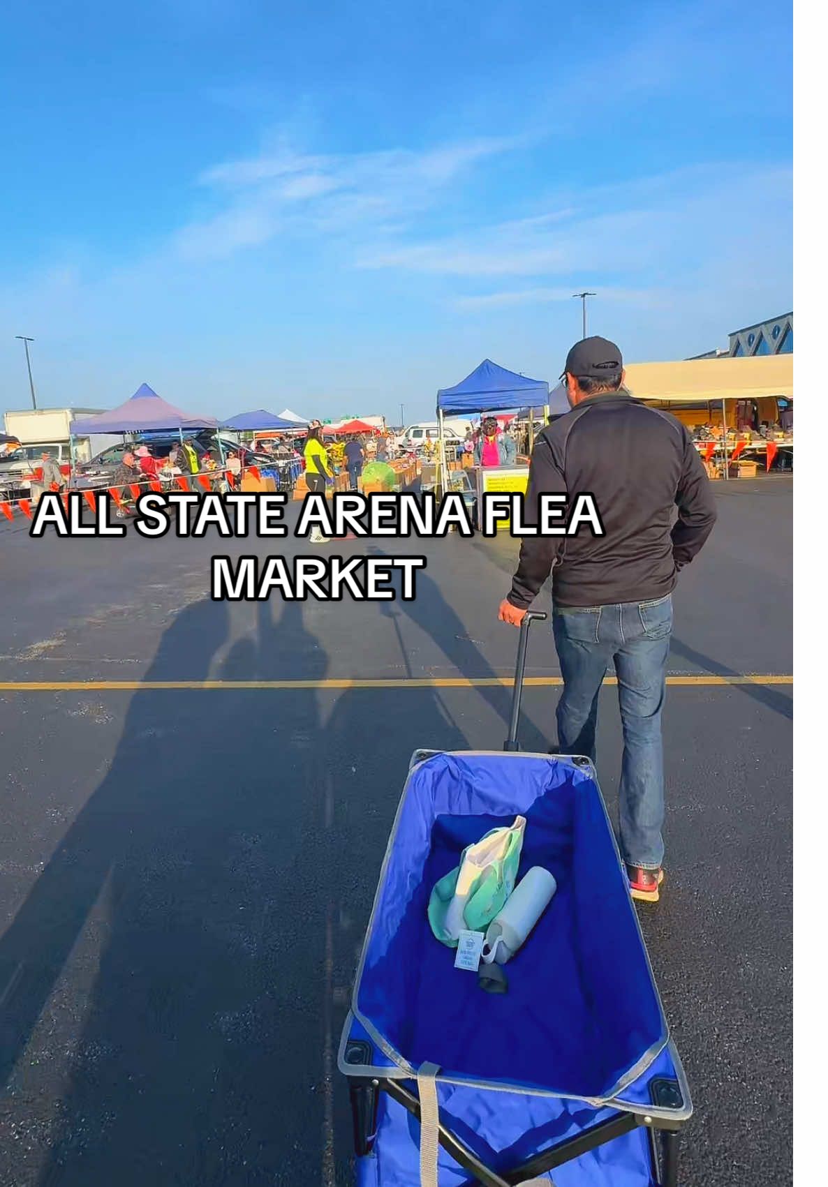 TikTok post by @anaxibarra for Allstate. Caption reads: Guess if I went over or under lol #fleamarket....