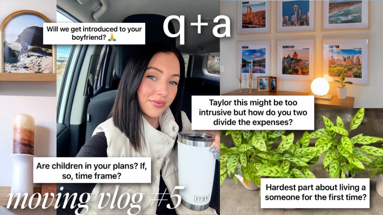 YouTube post by @taylorwynn for Thrive Market. Caption reads: cozy home updates, q&a, splitting expenses? kids?....