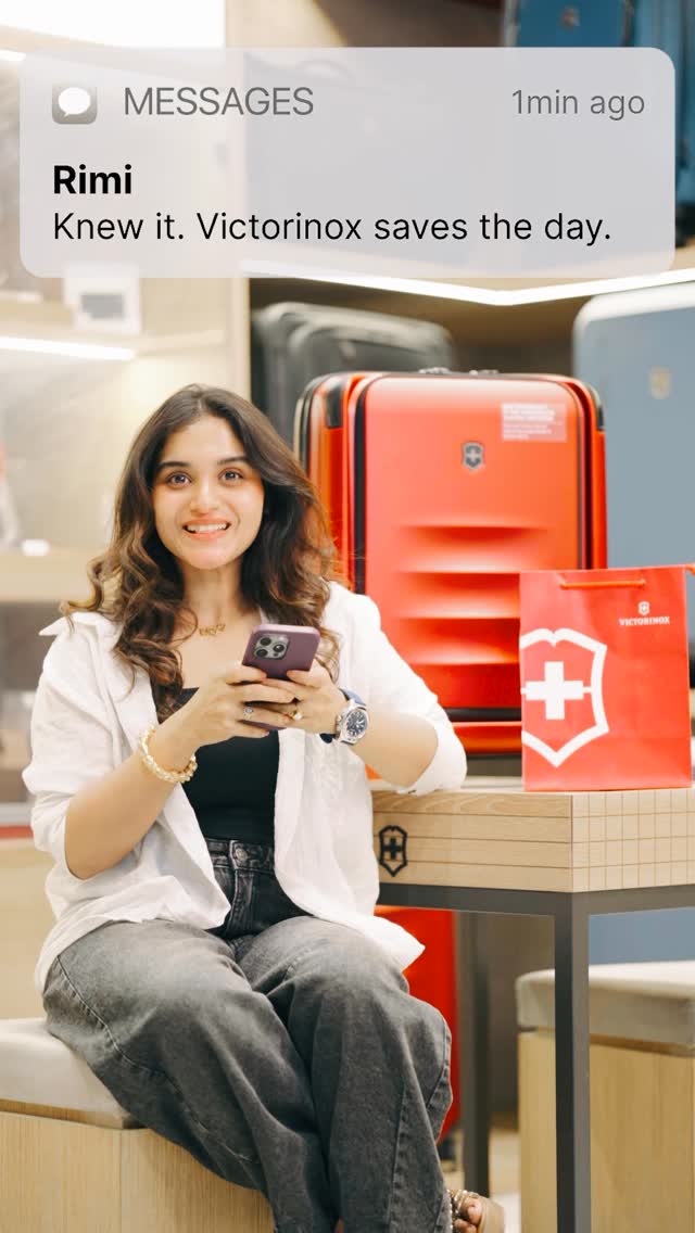 Instagram post by @kiran.mazumder for Victorinox. Caption reads: @Victorinox_India at Quest Mall, 
3rd Floor,....