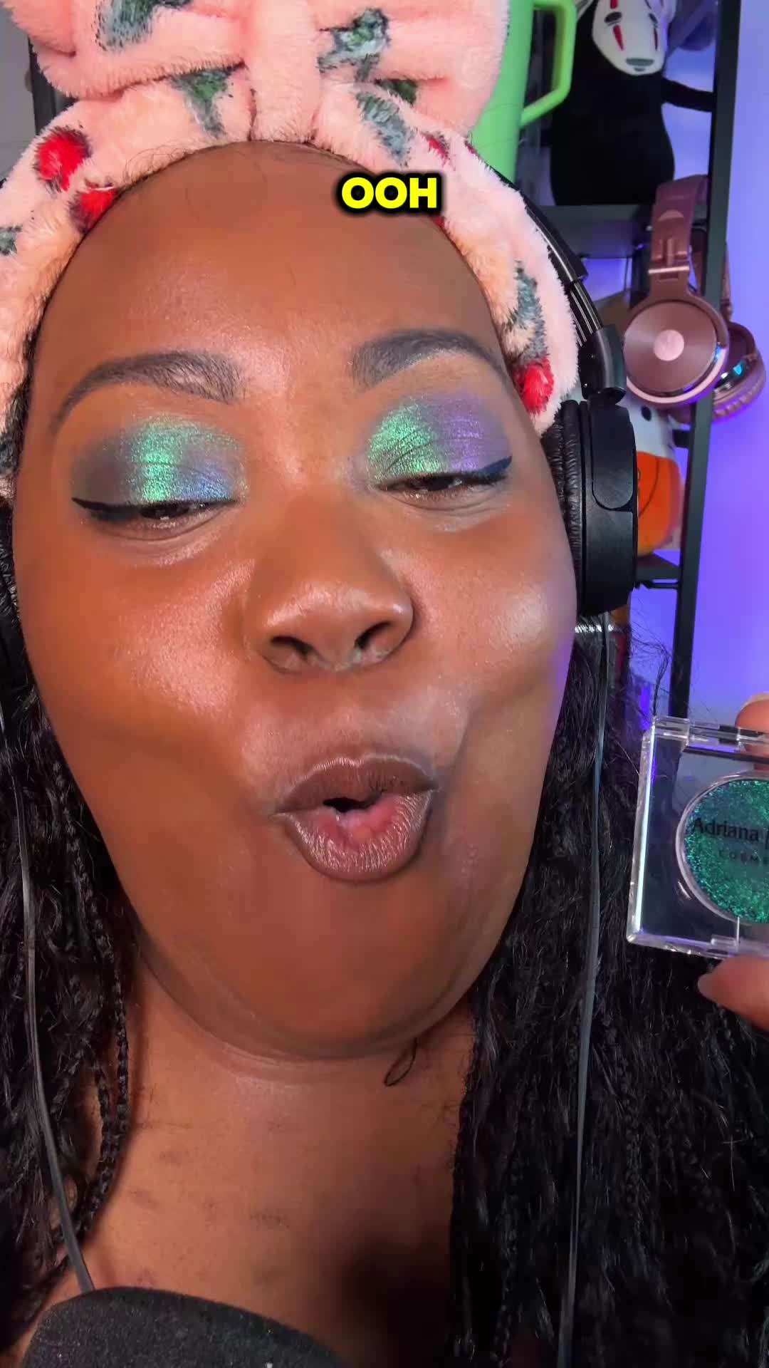 TikTok post by @ashleydkelley for Adriana Nichole Cosmetics. Caption reads: BABBBYYYY @Adriana Nichole Cosmetics YOU DID THIS....