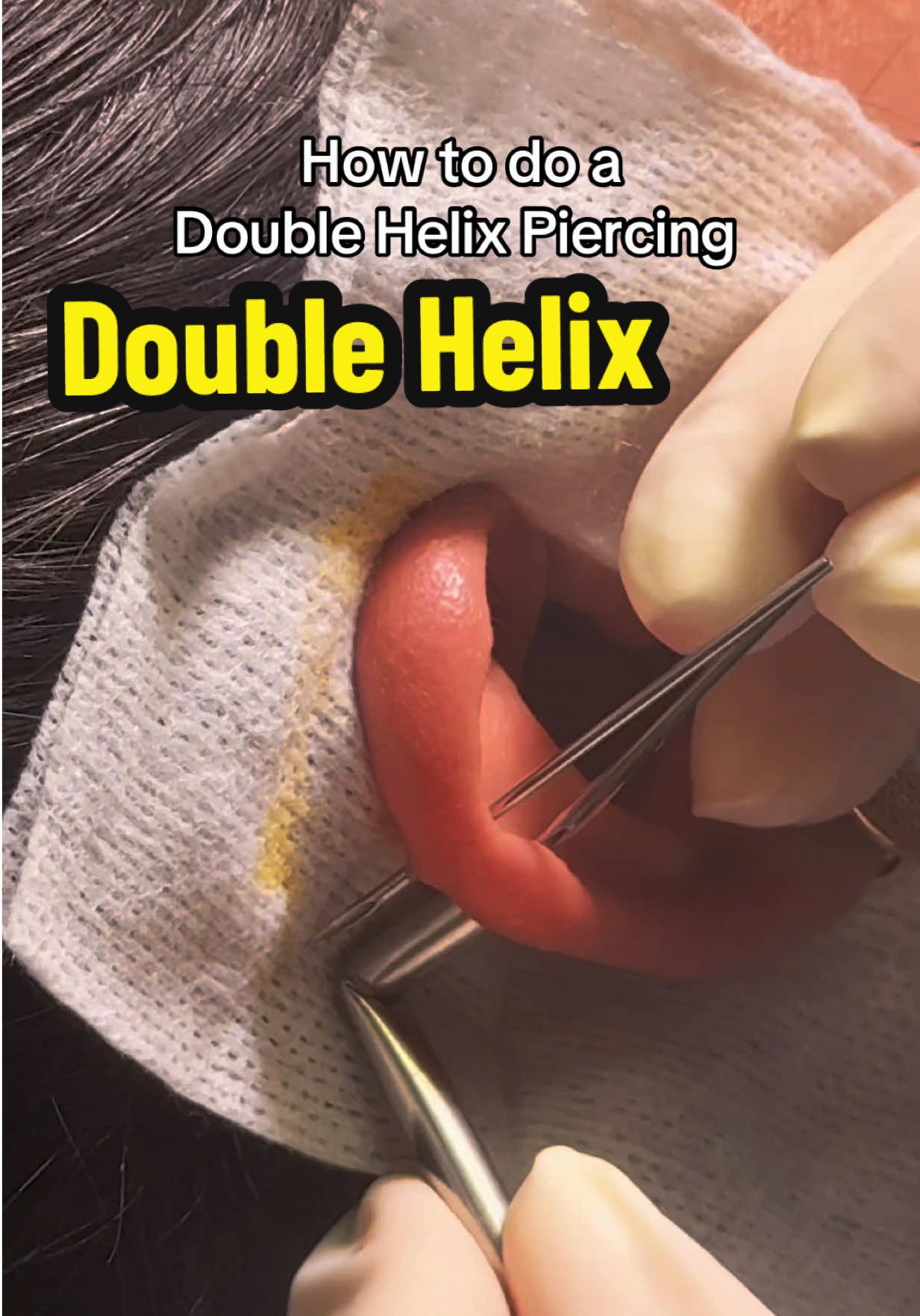 TikTok post by @anamarpiercing for Base Laboratories. Caption reads: [...] oft favorites to do!! Aftercare by @Base....