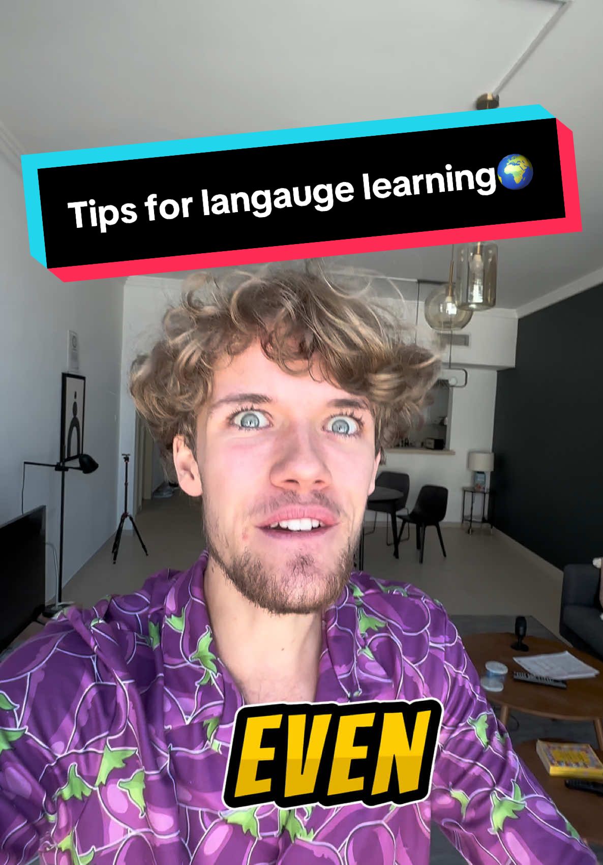 TikTok post by @thegermantravelguy for Lingoda. Caption reads: How I learned to speak 6 languages🌍🗣️ Lingoda....