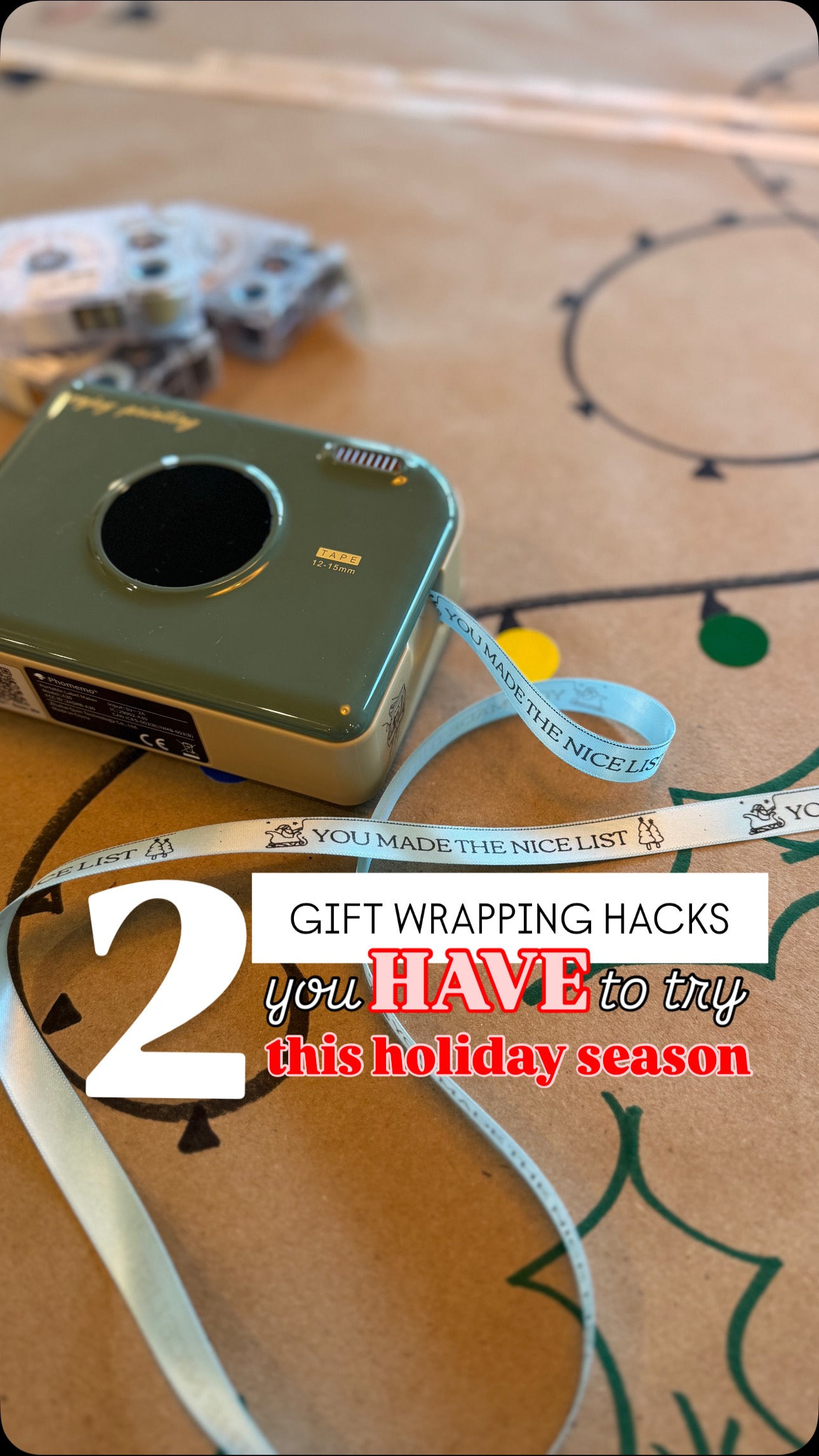 Instagram post by @twinsandatoddlertravel for Phomemo. Caption reads: ad | comment GIFT and I’ll DM you the link to all....