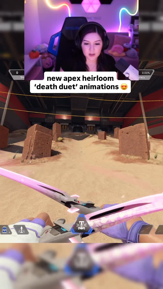 Instagram post by @daneeyelle for Apex Legends. Caption reads: [...] ‘sakuras edge’ coming in Season 27 Apex....